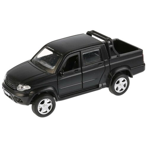 Внедорожник ТЕХНОПАРК UAZ Pickup (PICKUP-M/BE) 1:43, 12 см, черный технопарк машина uaz pickup военный 12 см открываются двери металл pickup mil с 3 лет