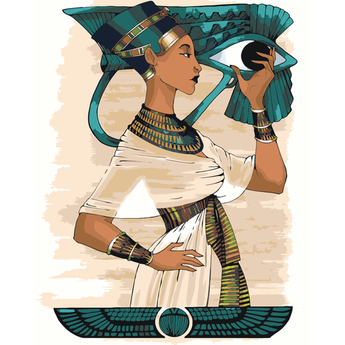 Картина по номерам Египтянка на стену