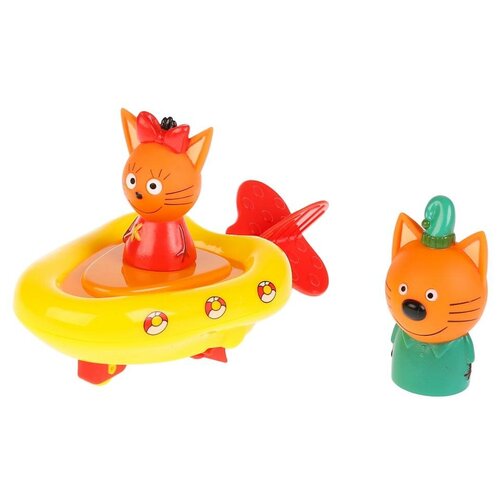 фото Игрушка для ванной капитошка три кота. лодка, компот и карамелька (stb3-2tc) желтый/оранжевый