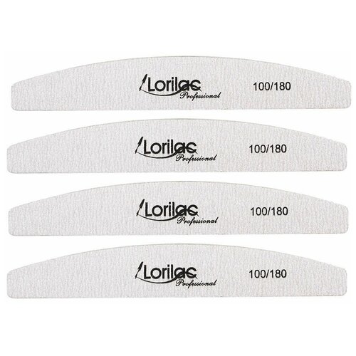Lorilac Пилка для ногтей 4шт 100180 грит лодочка 346₽