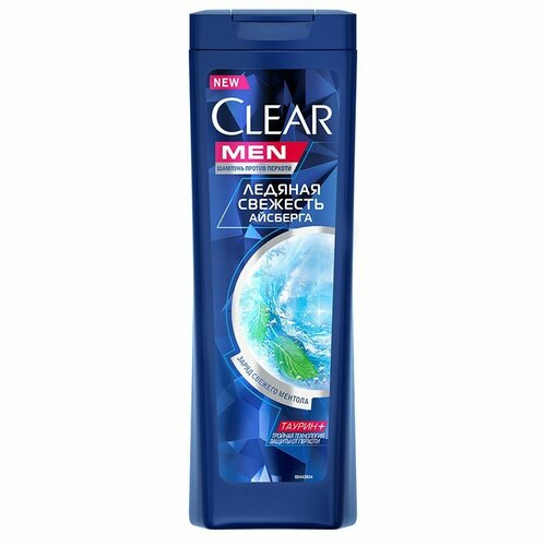 Шампунь для волос `CLEAR` `MEN` ледяная свежесть с ментолом (против перхоти) 400 мл