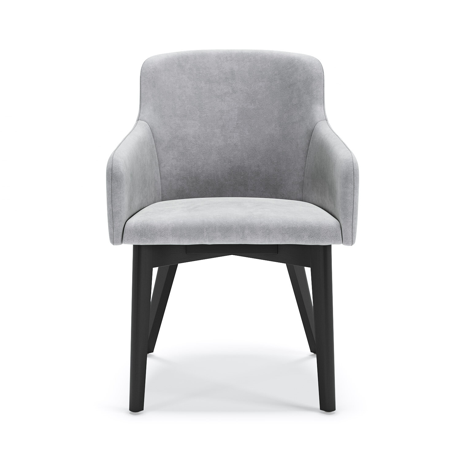 ANNI HAUS стул Marco M3, массив бука, велюр, цвет: черный/серый - фотография № 6