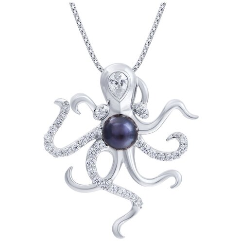фото Element47 подвеска из серебра 925 пробы с культивированным жемчугом и кубическими цирконами ps080257n-1_wb_001_wg