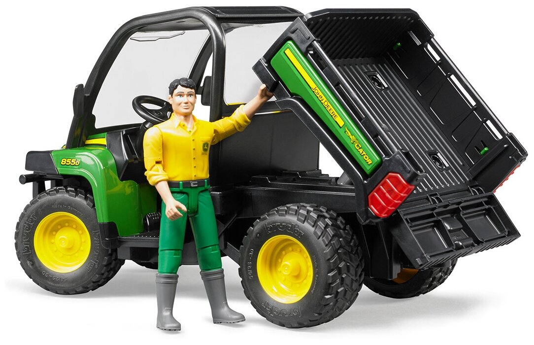 Bruder John Deere Gator XUV 855D с фигуркой водителя - фото №2