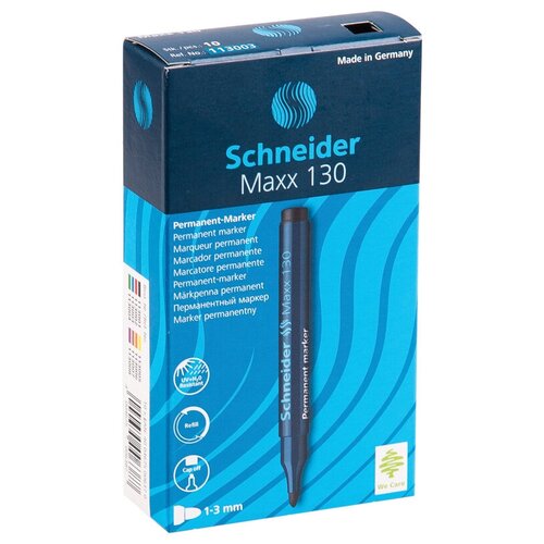 фото Schneider набор синих перманентных маркеров maxx 130 (113003), 10 шт., синий