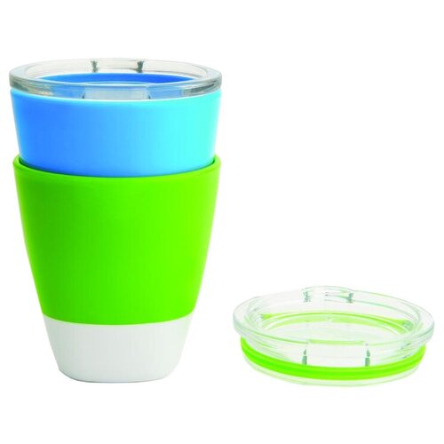 фото Набор цветных стаканчиков munchkin, 2 шт., голубой/зеленый