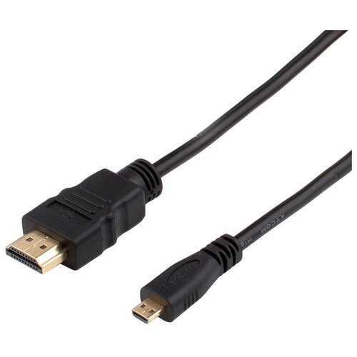 Кабель Atcom HDMI - microHDMI, 3 м, 1 шт., черный кабель atcom hdmi microhdmi 3 м 1 шт черный