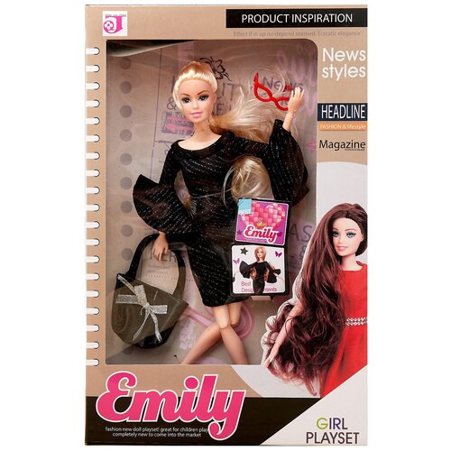 фото Кукла модель "эмели" в платье, с аксессуарами 4389906 сима-ленд
