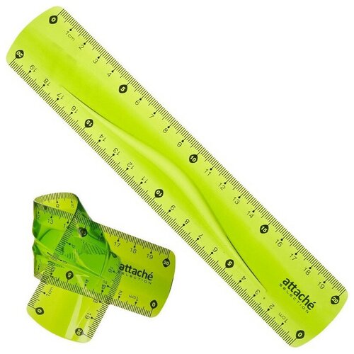 Линейка Attache Selection 20 см зеленый пластик 278₽