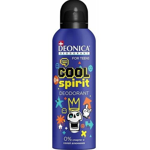 Дезодорант For Teens Cool Spirit 8+ спрей 125мл - Deonica [4600104037740] детский дезодорант deonica for teens cool