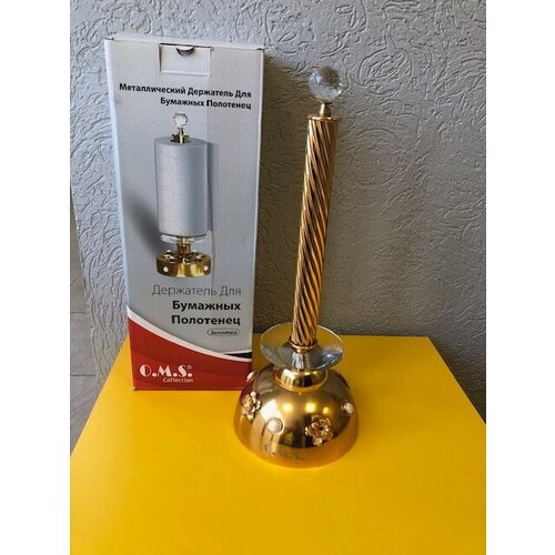Держатель металлический для бумажных полотенец OMS настольный декоративный