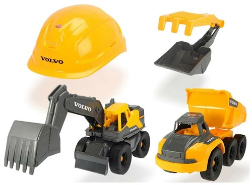 Набор техники Dickie Toys Construction Volvo (3729013), 26 см, желтый/серый
