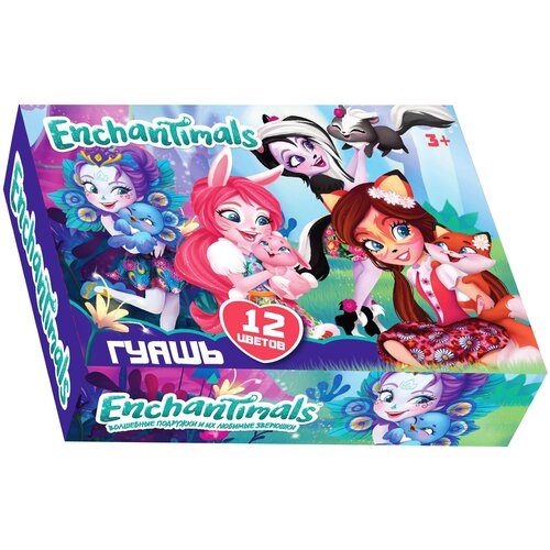 CENTRUM Гуашь Enchantimals (88760), 20 мл, 12 цв., 12 шт.