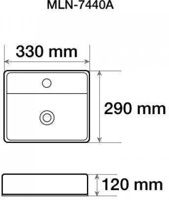 раковина накладная melana 7440a-805 - фото №12