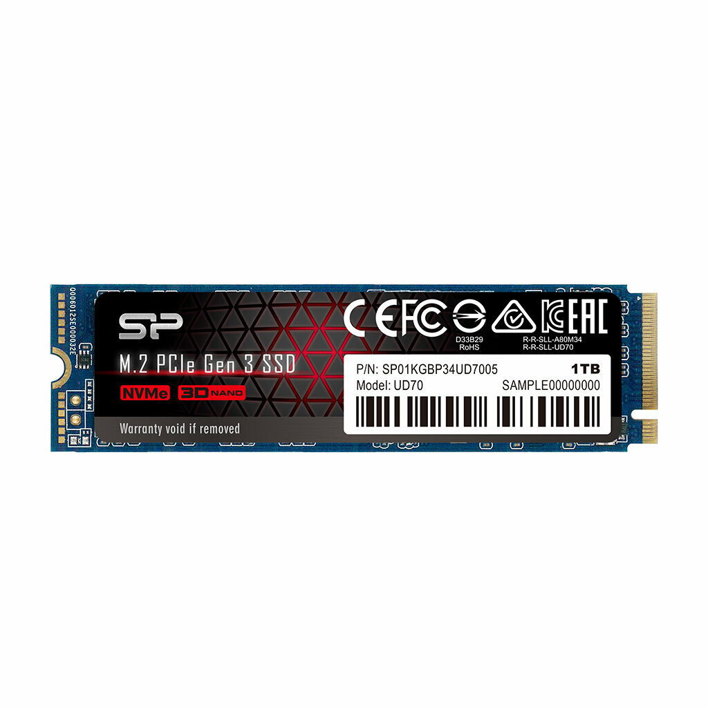 SSD накопитель SILICON POWER M-Series UD70 1ТБ, M.2 2280, PCI-E x4, NVMe - фото №4
