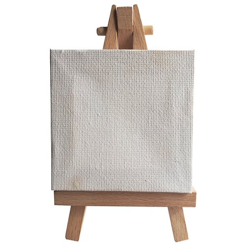 Набор мини мольберт+холст 7х7 см