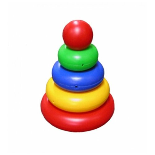 Развивающая игрушка Десятое королевство Малышок 00920, 4 дет. пирамидка малышок 6 колец шар из выдувной пластмассы