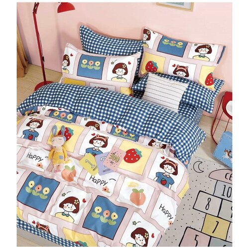 фото Комплект постельного белья детский 1,5 спальный хлопок мультфильмы boris