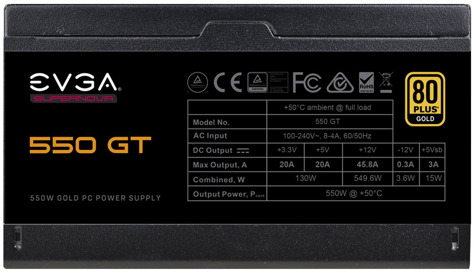 Блок питания 550W EVGA SuperNOVA GT 220-GT-0550-Y2