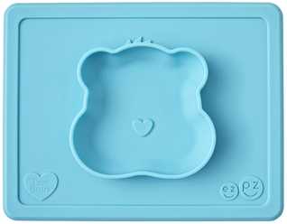 Тарелка EZPZ Happy bowl care bear, бирюзовый