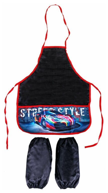 Фартук с нарукавниками ArtSpace "Street style", 39*49см, 2 кармана