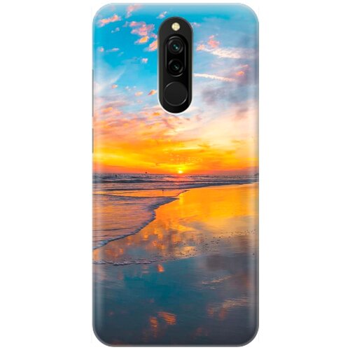 фото Re:pa накладка transparent для xiaomi redmi 8 с принтом "закат на пляже"