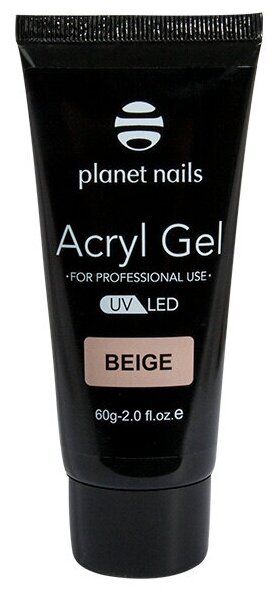 Гель для наращивания ногтей камуфлирующий Planet Nails Acryl Gel бежевый 60 г