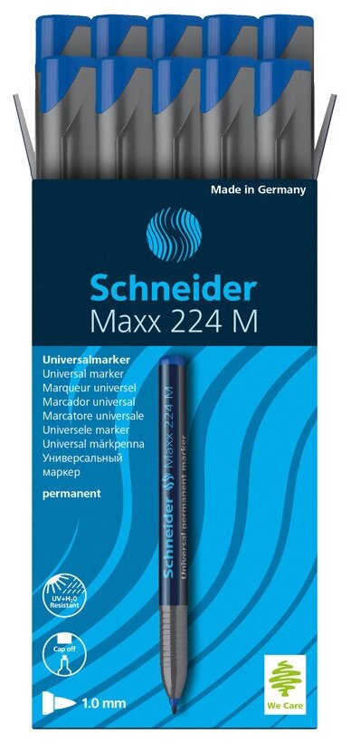 Schneider Набор синих перманентных маркеров Maxx 224 M (1203) 10 шт.