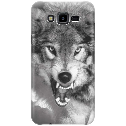 фото Cиликоновый чехол на samsung galaxy j7 neo / самсунг джей 7 нео с принтом "волчий оскал" gosso