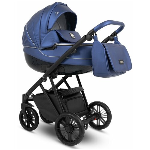 Коляска 2в1 Camarelo Zeo, экокожа, изумрудный