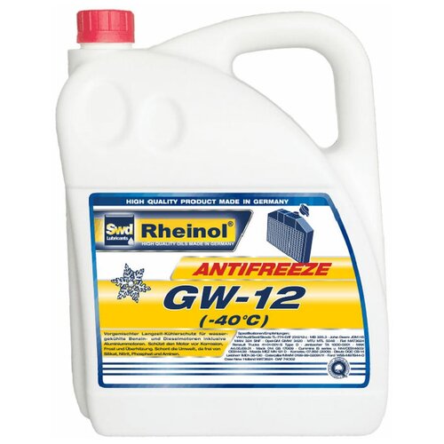 Антифриз Gw-12 (-40) Красный (5л) SWD Rheinol арт. 39140,580