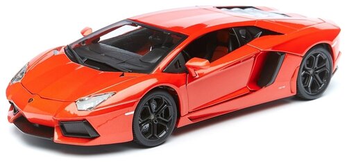 Спортивный автомобиль Bburago Lamborghini Aventador LP700-4 (18-11041/18-11033) 1:18, 24 см, оранжевый