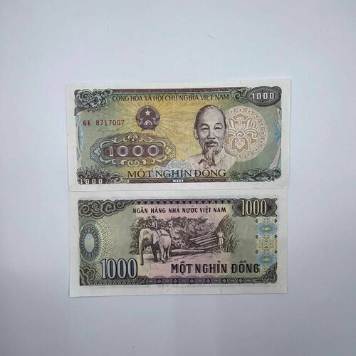 вьетнам банкнота 1000 донг 1988 г в пресс unc Банкнота Вьетнам 1000 донг 1988г