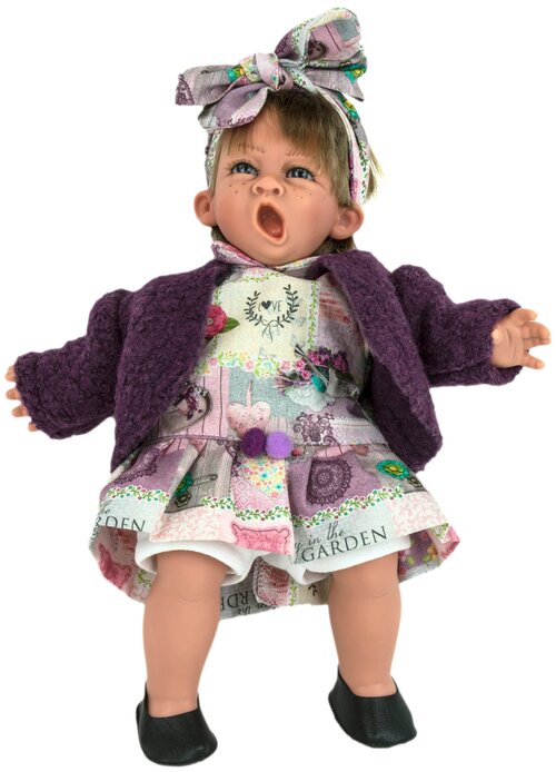Кукла Lamagik Джестито девочка в платье и кофте зевает, 28 см, 10009 многоцветный
