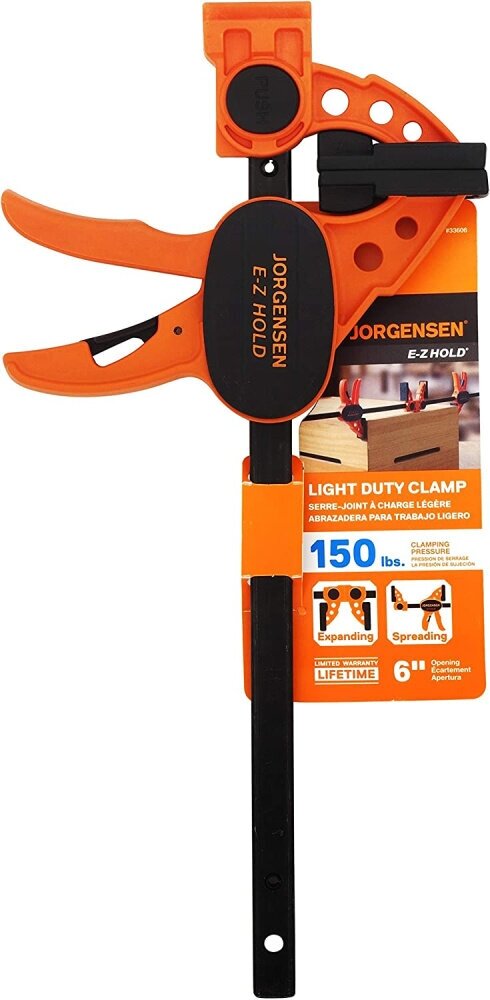 Быстрозажимная cтрубцина Jorgensen E-Z Hold Bar Clamp Light Duty 152 мм 33606 - фотография № 5