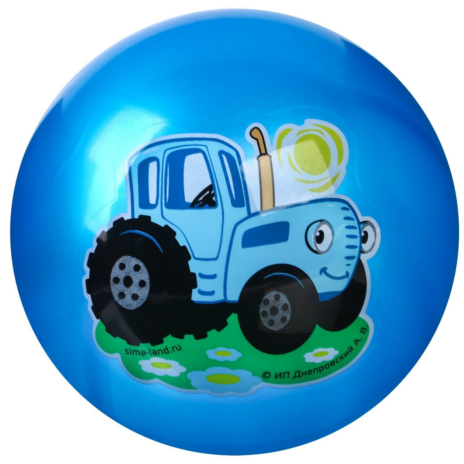 Мяч детский Синий трактор цвета микс