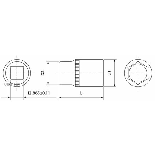 THORVIK FS01212 Головка 1/2 12 мм 6 гр. Thorvik