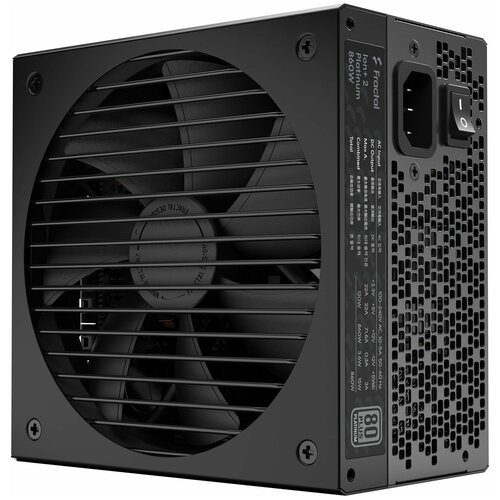 Блок питания Fractal Design ATX 850W ION2 860 80 platinum 204pin APFC 140mm fan 10xSATA Cab Manag RTL 2313200₽