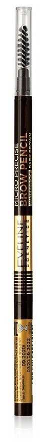 Eveline Cosmetics Карандаш для бровей Micro Precise Brow Pencil, оттенок темно-коричневый