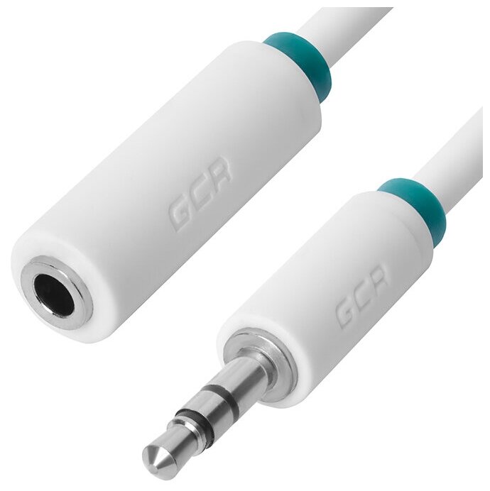 Удлинитель GCR AUX jack 3.5mm (GCR-STM01/16), 0.25 м, белый