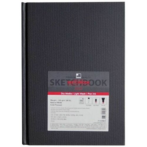 Скетчбук Shinhan TOUCH Premium А4 100г/м2 110л твердая обложка