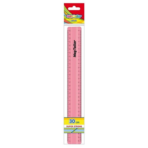 MagTaller Линейка пластик гибкий 30 см (620181), розовый