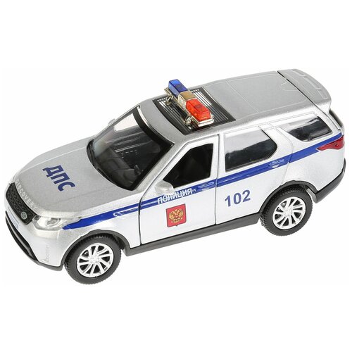 Внедорожник ТЕХНОПАРК Land Rover Discovery Полиция (DISCOVERY-P-SL), 12 см, серый/синий