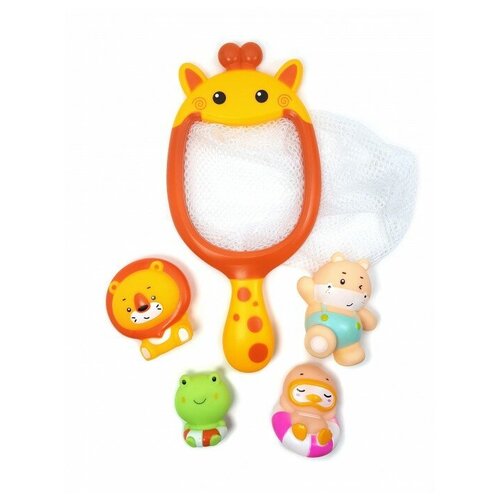 Набор для ванной ЯиГрушка Сачок-Жираф, Желтый игрушки для ванны яигрушка набор игрушек для ванной сачок зайчик