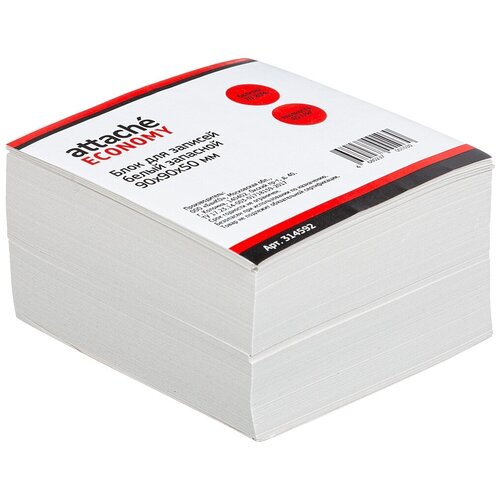 Блок для записей ATTACHE эконом запасной 9х9х5 белый 60 г, 65