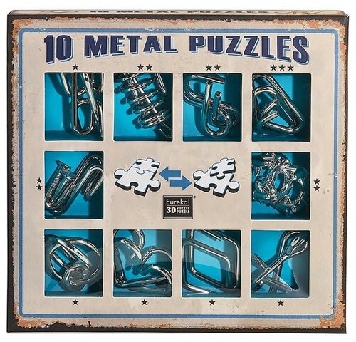 Набор головоломок Eureka 3D Puzzle 10 Metal Puzzles blue set (473356) 10 шт.