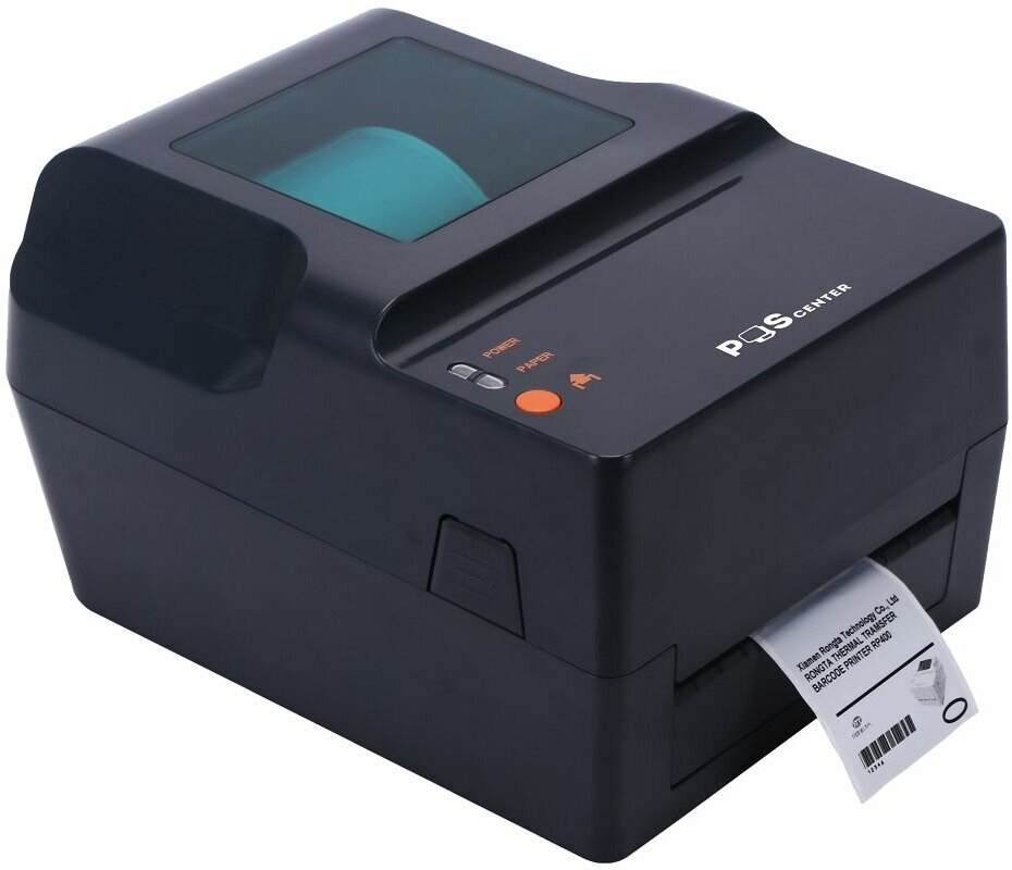 Принтер этикеток Poscenter TT-100 USE (термотрансферный; 203dpi; ширина ленты в диапазоне 1"- 4"; USB+Ethernet+RS232+LPT)