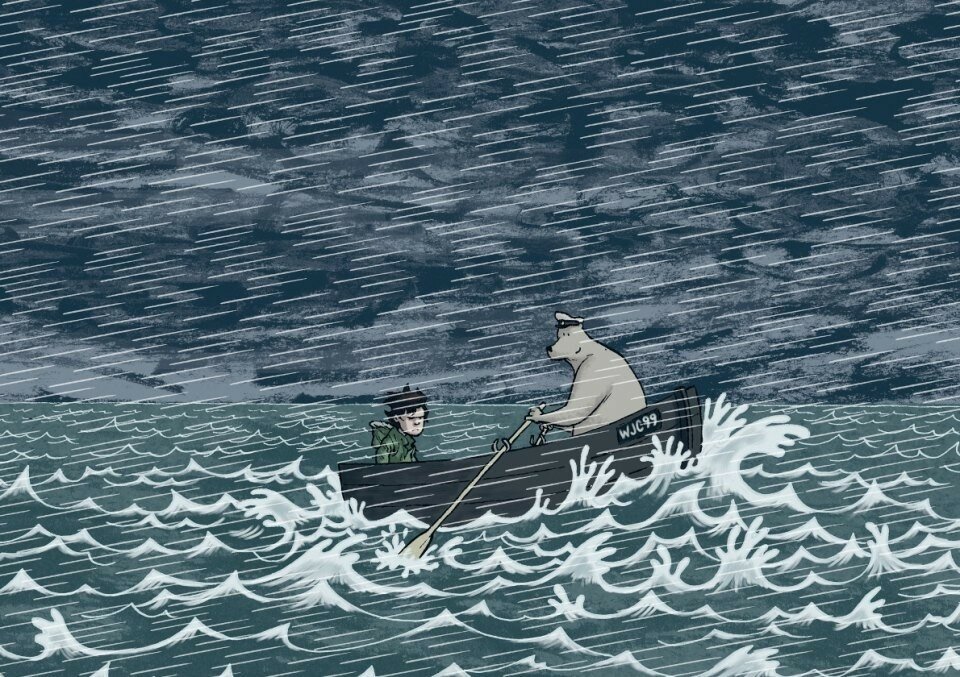 Мальчик и Медведь в лодке (Шелтон Дейв) - фото №4