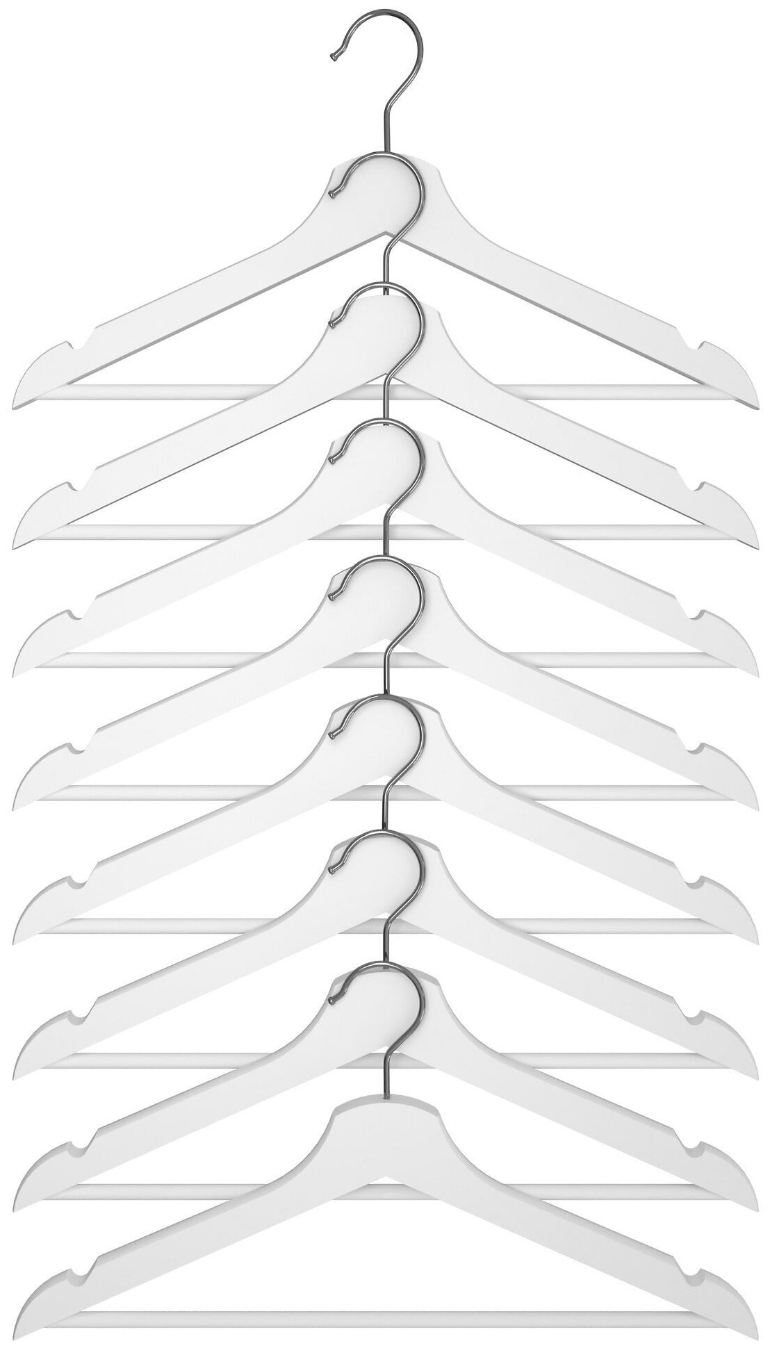 Набор вешалок икеа набор вешалок бумеранг, 8 шт., белый