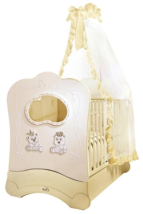Кроватка Feretti FMS OBLO Majesty Brillante классическая продольный маятник